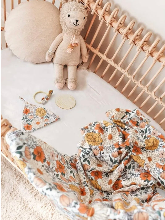 Cocon naissance doux coton Kali– Couverture, bonnet et bandeau