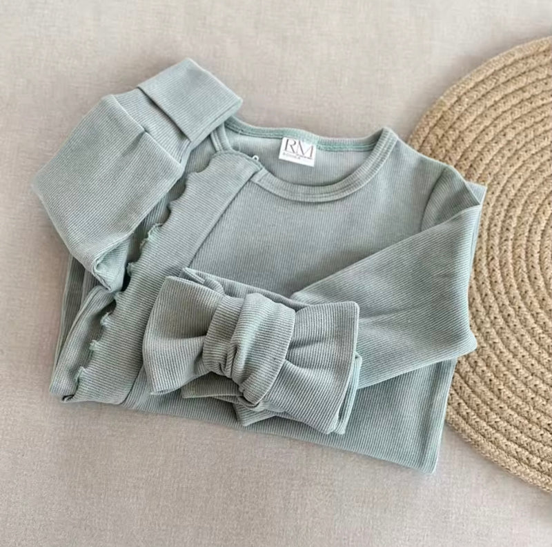 Chargez l&#39;image dans la visionneuse de la galerie, Combinaison bébé fille coton doux + bandeau – Kali
