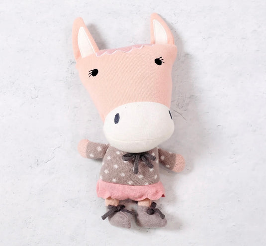 Peluche faite mains en coton bio Jordan horse