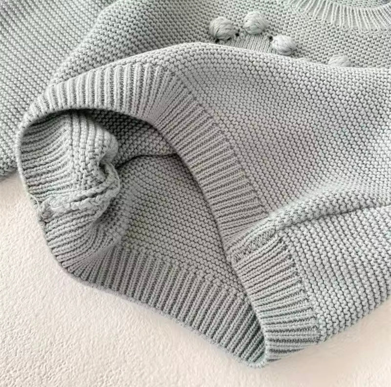 Chargez l&#39;image dans la visionneuse de la galerie, ✨ Pull bébé fille en coton doux avec cœur brodé – Kaki Lilas
