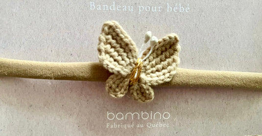Bandeaux faits mains pour bébé avec fleur