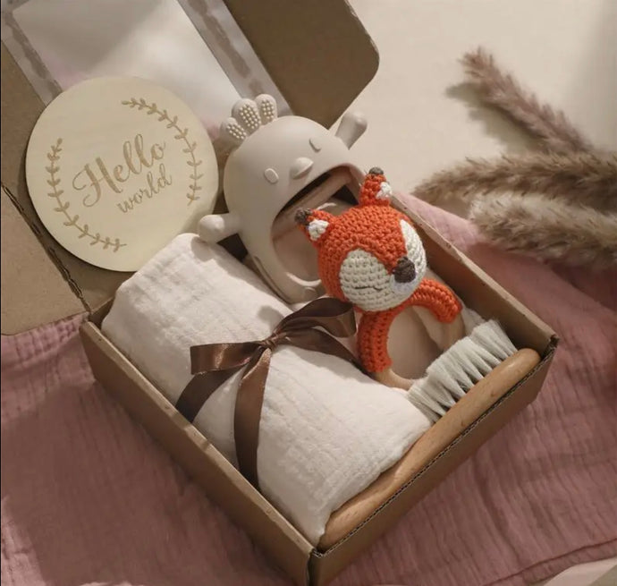 Coffret cadeau bébé complet – Kaki Lilas Kali