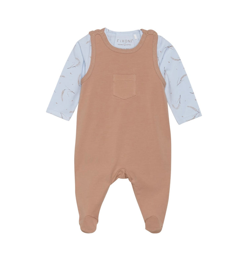 Load image into Gallery viewer, Fixoni blue and brown baby boy outfit
