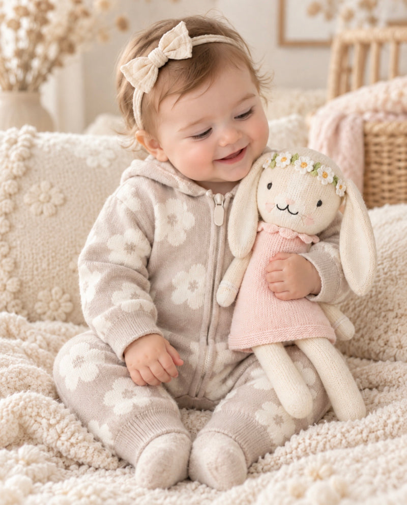 Load image into Gallery viewer, Baby girl floral hooded jumpsuit – Kali

