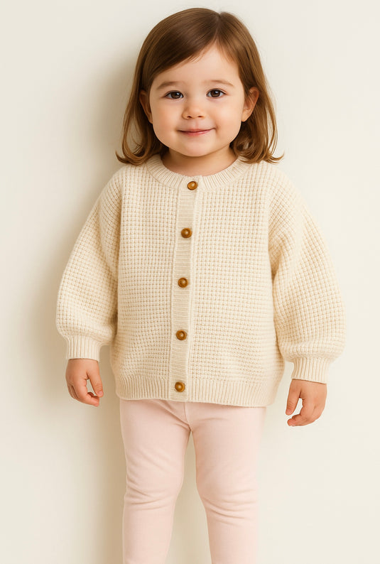 Leggings en coton doux pour filles – Kaki Lilas
