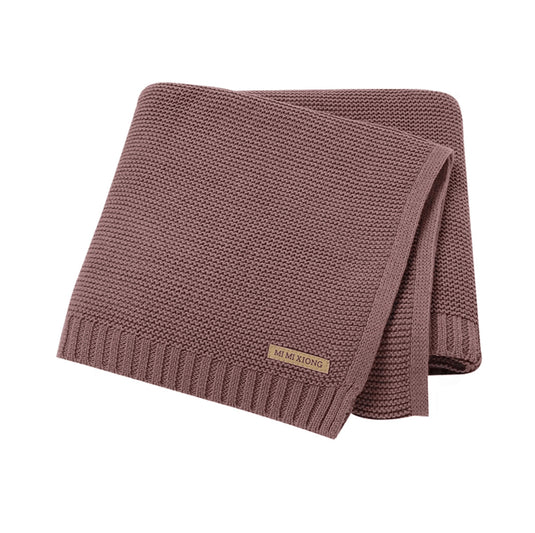Couverture tricotée bébé en coton 100 % – Modèle Kali