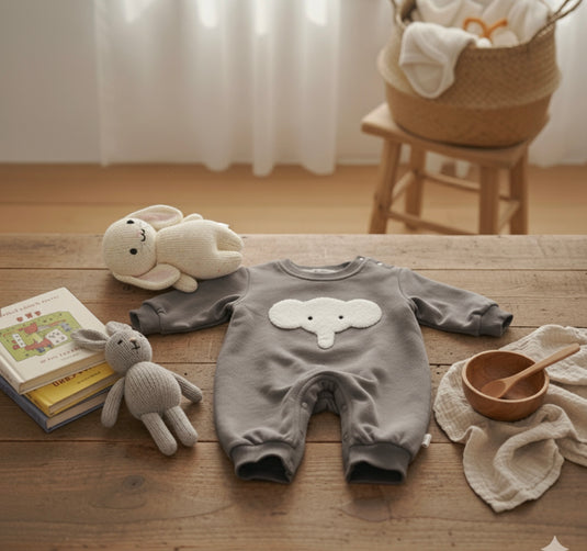 Combinaison douce bébé garçon motif éléphant – Kali