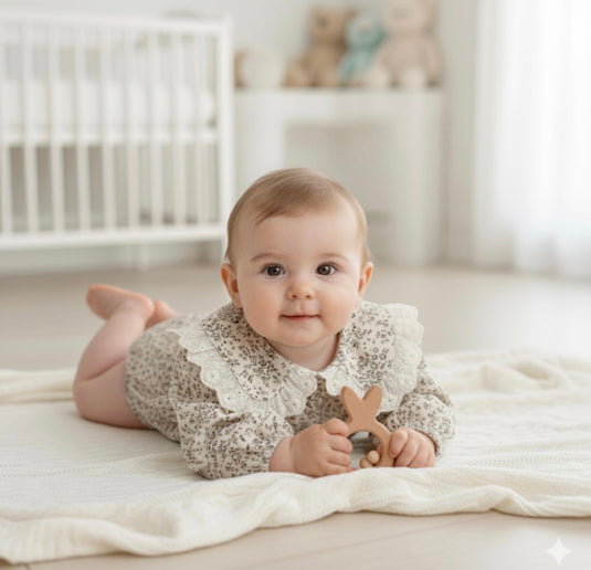 Barboteuse bébé fille à fleurs en coton doux – Kali