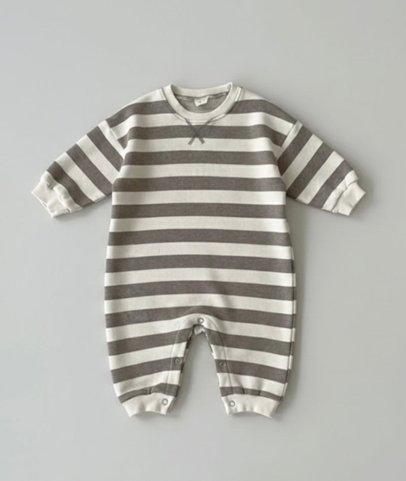 Chargez l'image dans la visionneuse de la galerie, Combinaison garçon à rayures en coton
