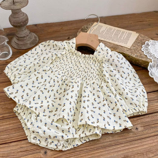 Cache-couches bébé manches bouffantes chic en coton – Kali