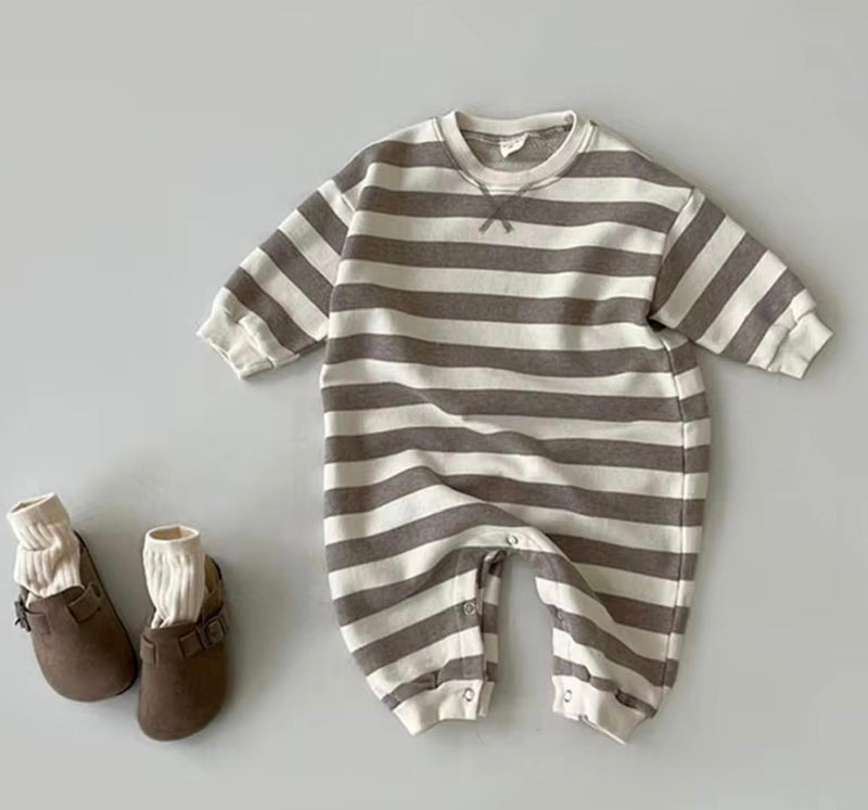 Chargez l'image dans la visionneuse de la galerie, Combinaison à rayures en coton pour garçons
