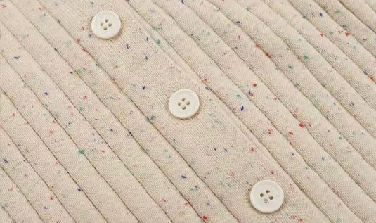 Baby girls' long-sleeved mottled cotton romper
