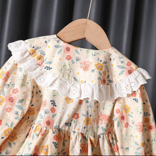 Robe bébé fille d’été à motifs floraux – Modèle Kali léger et coloré