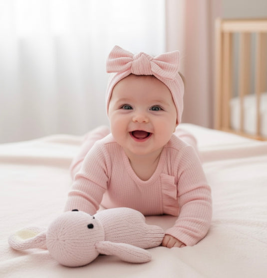 Barboteuse bébé fille rose bohème chic en coton doux– Kali