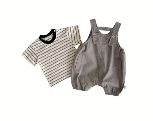 Ensemble salopette t-shirt garçon