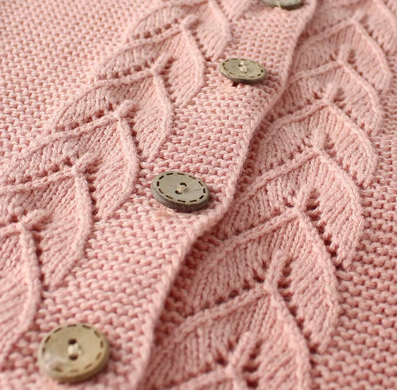 Load image into Gallery viewer, Baby cardigan in cotton knit – Blush Collection
