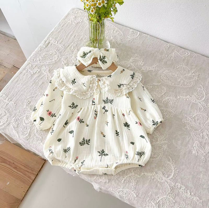 Chargez l&#39;image dans la visionneuse de la galerie, Pyjama modal une pièce pour bébé imprimé à motifs de renard
