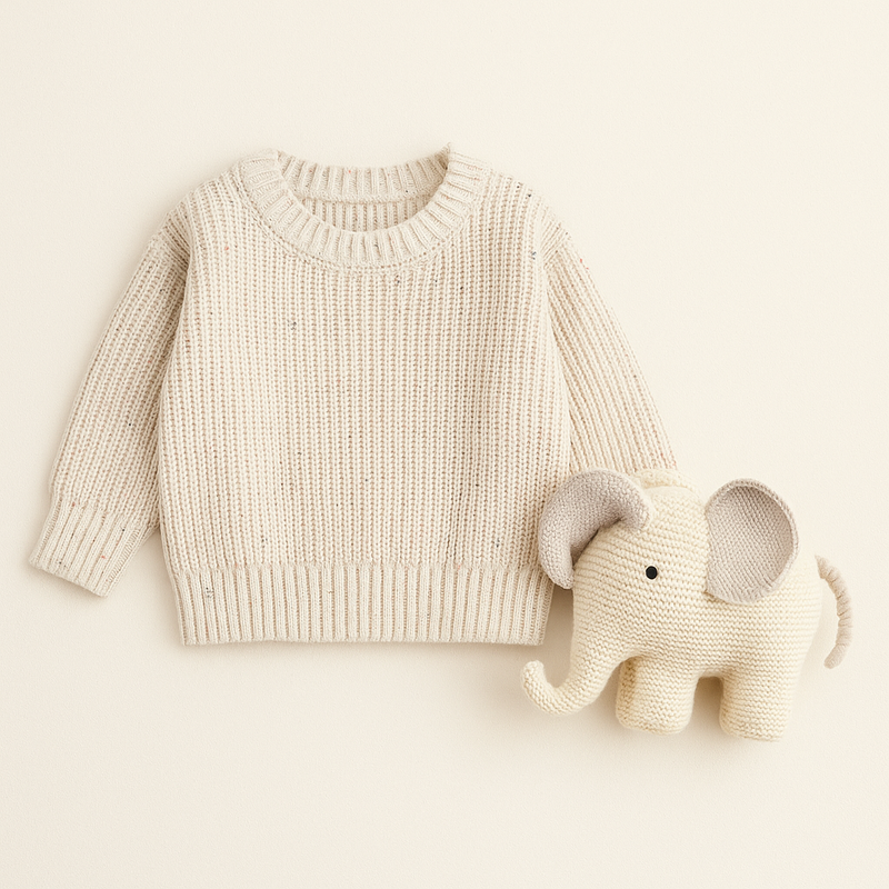 Chargez l&#39;image dans la visionneuse de la galerie, Pull en tricot 100 % coton pour garçon – Collection Kali (2 couleurs) | - Boutique Kaki Lilas
