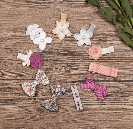 Ensemble de 10 clips à cheveux bébé fille – Kali April