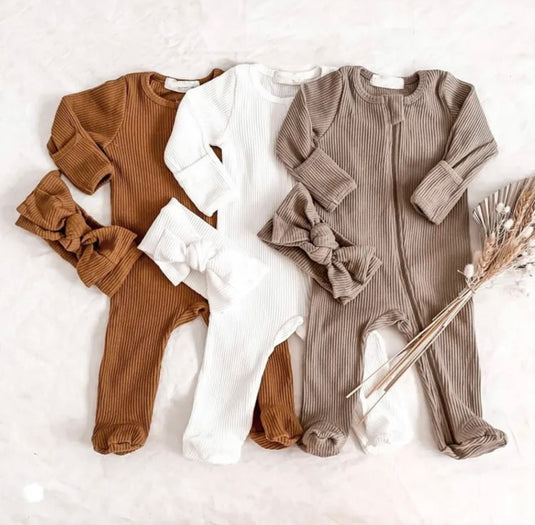 Barboteuse bébé manches longues coton doux – Kali