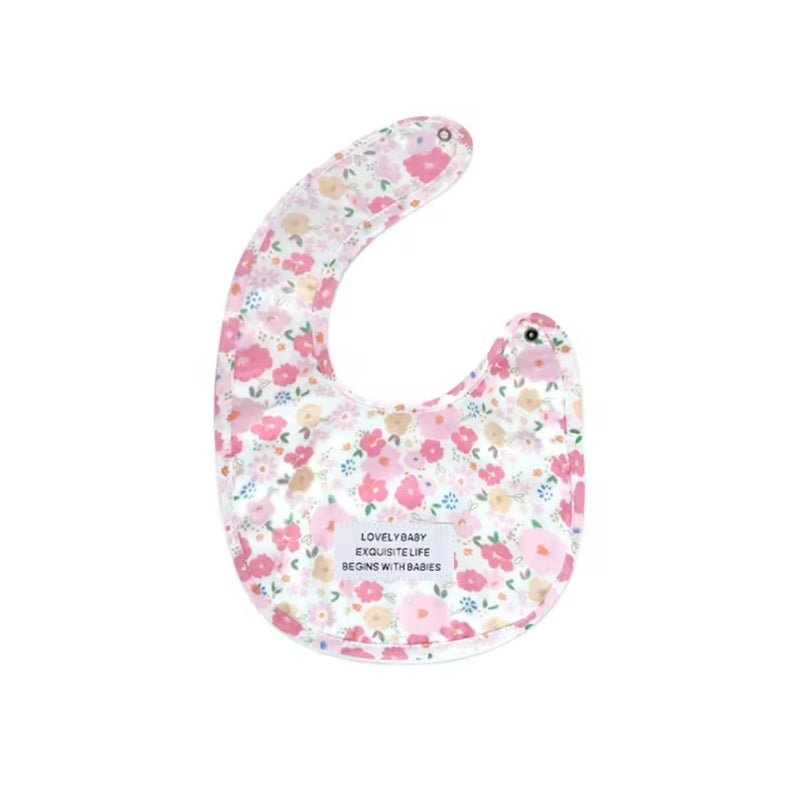 Chargez l&#39;image dans la visionneuse de la galerie, Bavoir bébé en coton motif fleuri – Kali
