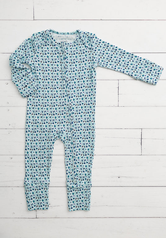 Barboteuse bébé coton bio motif danse des papillons – Kaki Lilas