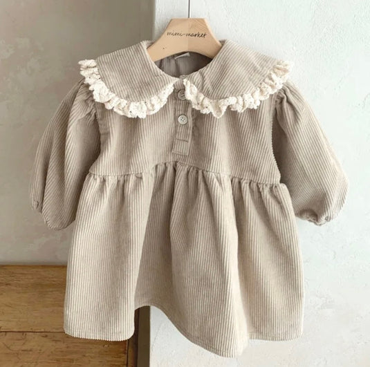 Robe fille deux tons – Modèle Kali en coton doux, style élégant