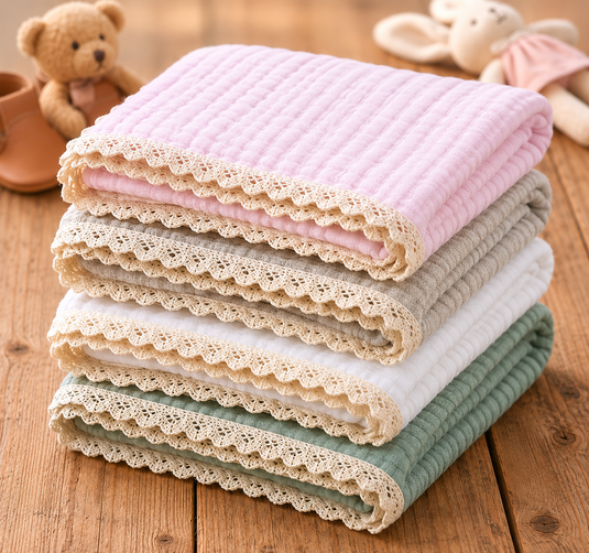 Couverture en mousseline pour bébé bohème douce en coton – Kali