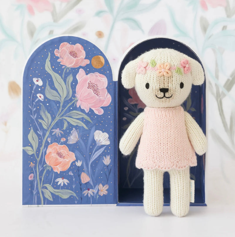Load image into Gallery viewer, Plush with pretty box - tiny prime 6&quot; - Charlotte the dog - Cuddle + Kind
