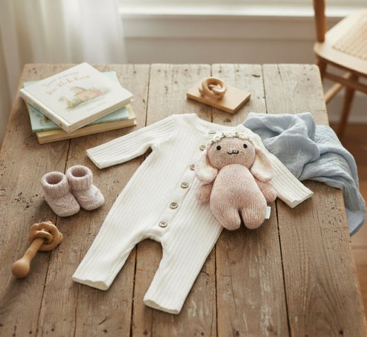 Barboteuse bébé douce en tricot manches longues – Kali A/H