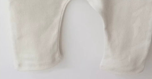 Organic cotton combination with matching bonnet for baby boy – Ivory