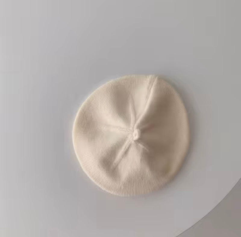 Chargez l&#39;image dans la visionneuse de la galerie, Béret bébé fille 0-3 ans en coton doux – Kaki Lilas - Boutique Kaki Lilas
