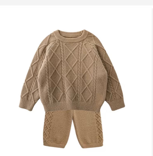 Ensemble de pantalons et pulls tricotés chauds Kali - Pré-commande