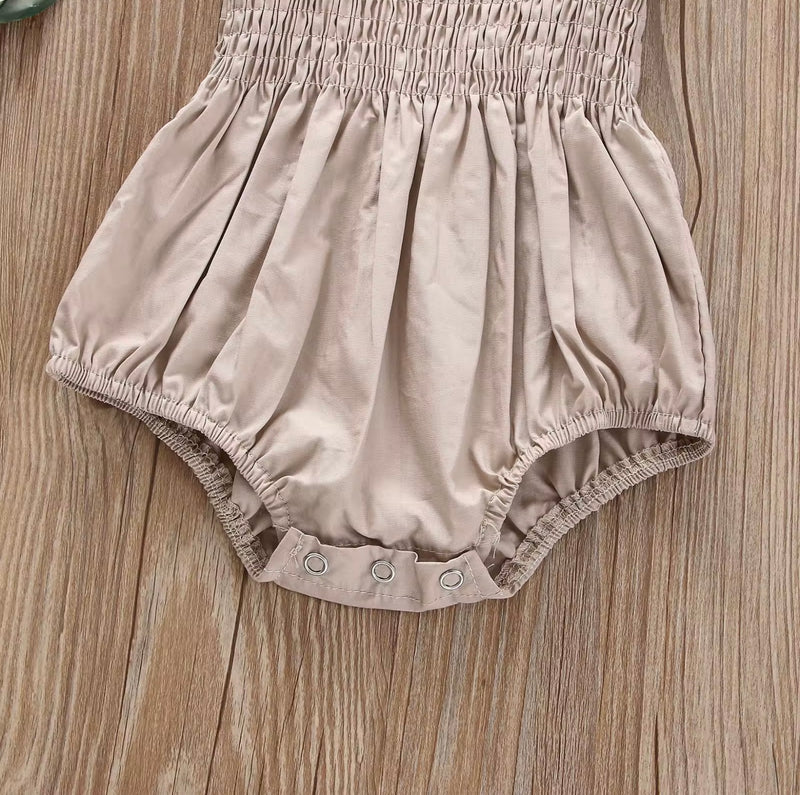 Chargez l&#39;image dans la visionneuse de la galerie, Barboteuse bébé avec nid d’abeille + bandeau assorti – Kali – Coton doux
