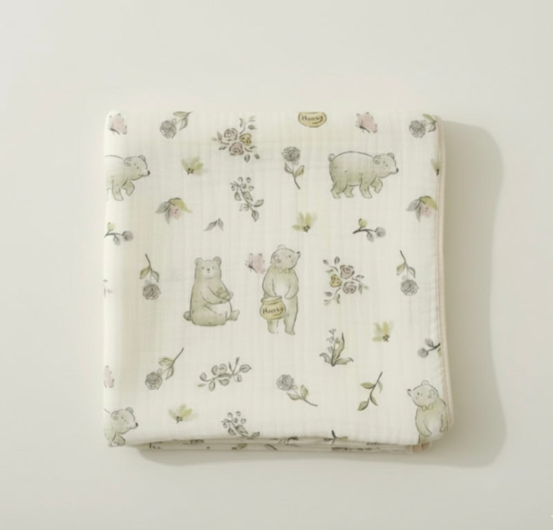 Load image into Gallery viewer, Soft &amp; light organic cotton and bamboo baby muslin – Kali
