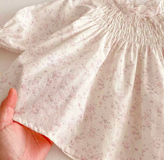 Robe 100% coton fille manches longues – Kali