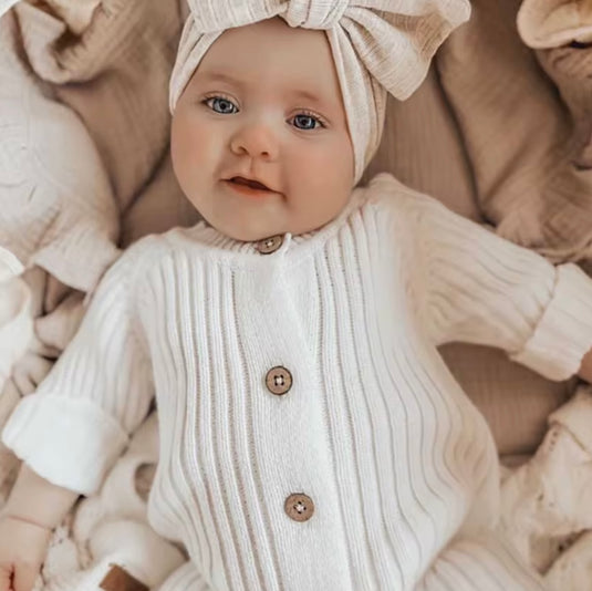 Barboteuse bébé en tricot à manches longues – Kali – Automne/Hiver