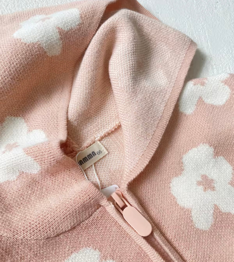 Load image into Gallery viewer, Baby hooded jumpsuit with floral prints in autumn and winter – Kali
