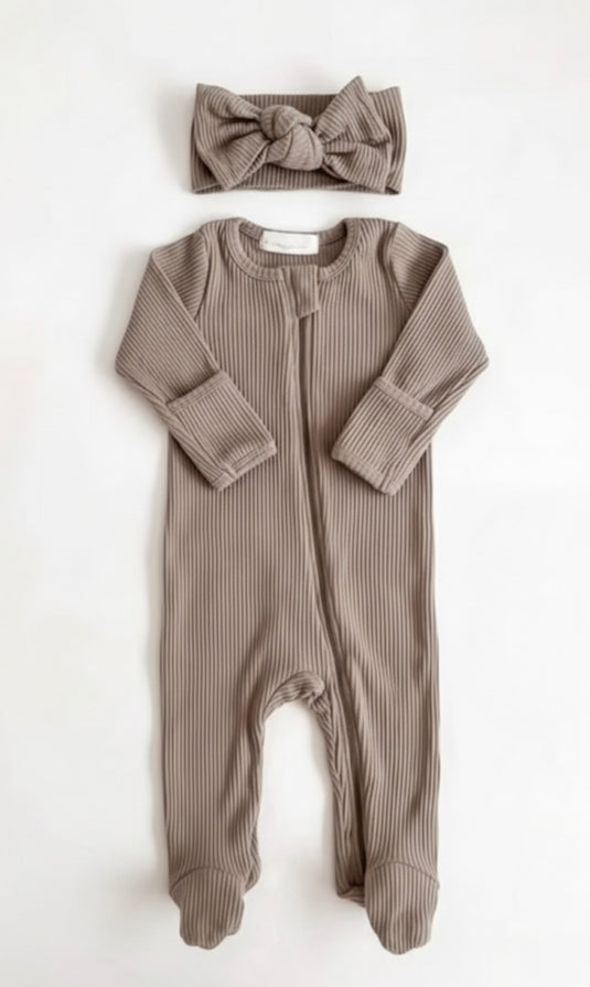 Barboteuse bébé manches longues coton doux – Kali