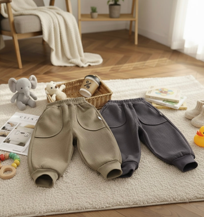 Chargez l&#39;image dans la visionneuse de la galerie, Pantalons chauds en velours pour garçon – Kaki lilas
