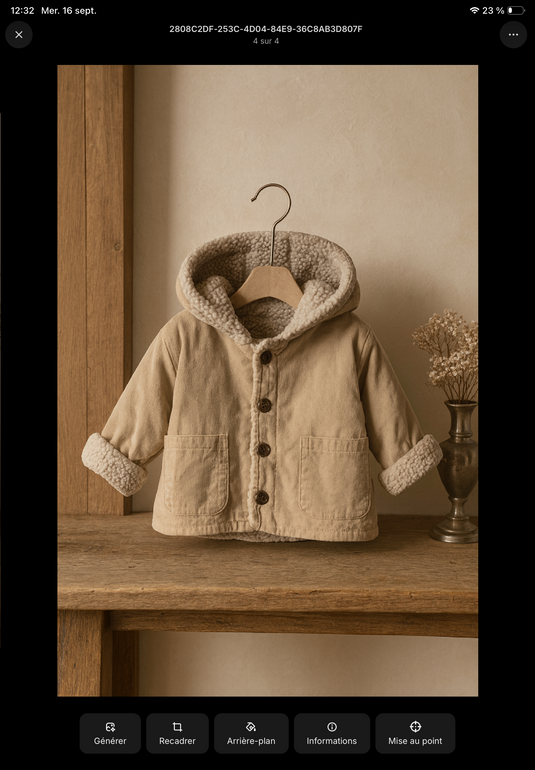Warm and soft lamb wool-style coat for boys