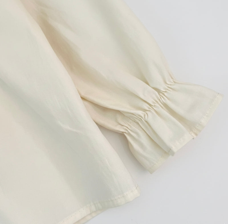 Chargez l'image dans la visionneuse de la galerie, Chemise fille manches longues avec broderies – Kali
