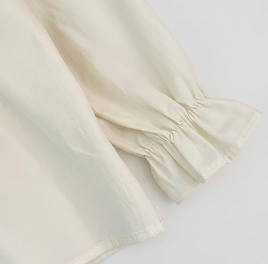 Chemise fille manches longues avec broderies – Kali