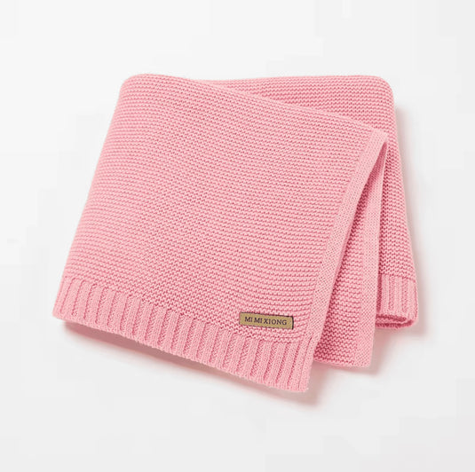 Couverture tricotée bébé en coton 100 % – Modèle Kali