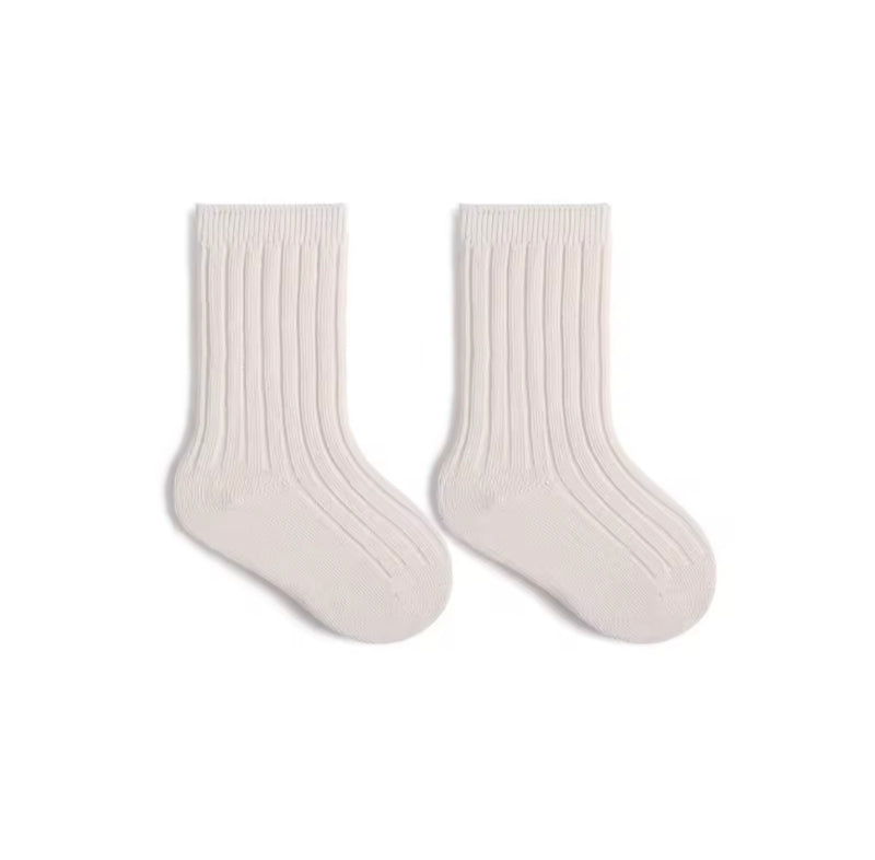 Chargez l&#39;image dans la visionneuse de la galerie, Chaussettes courtes enfant en coton doux – Kaki Lilas
