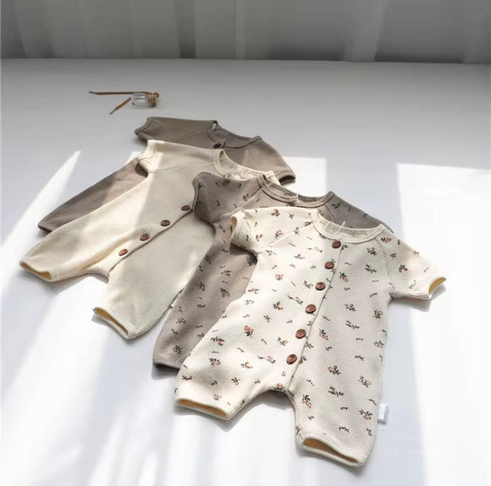 Barboteuse bébé garçon coton doux – motifs élégants – Kali