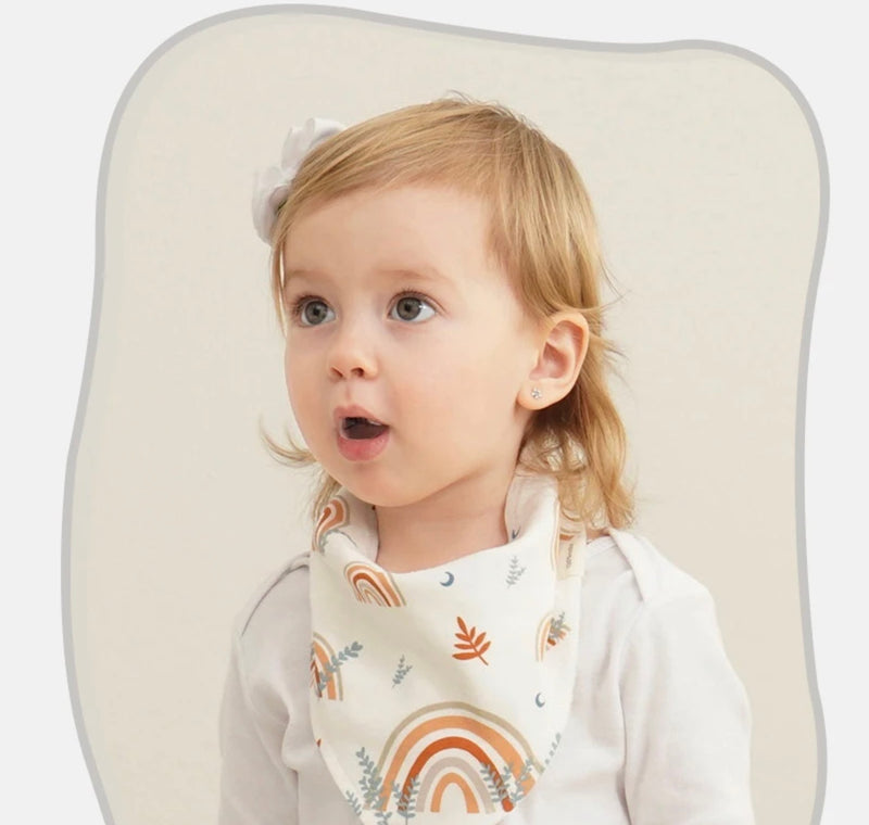 Chargez l&#39;image dans la visionneuse de la galerie, Ensemble de 3 bavoirs bandana bébé en coton – Kali
