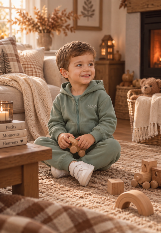 Unisex Cotton Hoodie Two-Piece Set – Autumn-Winter