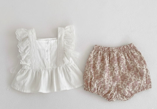 Ensemble fille avec dentelle Marie-Rose