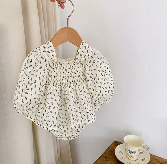 Cache-couches bébé manches bouffantes chic en coton – Kali